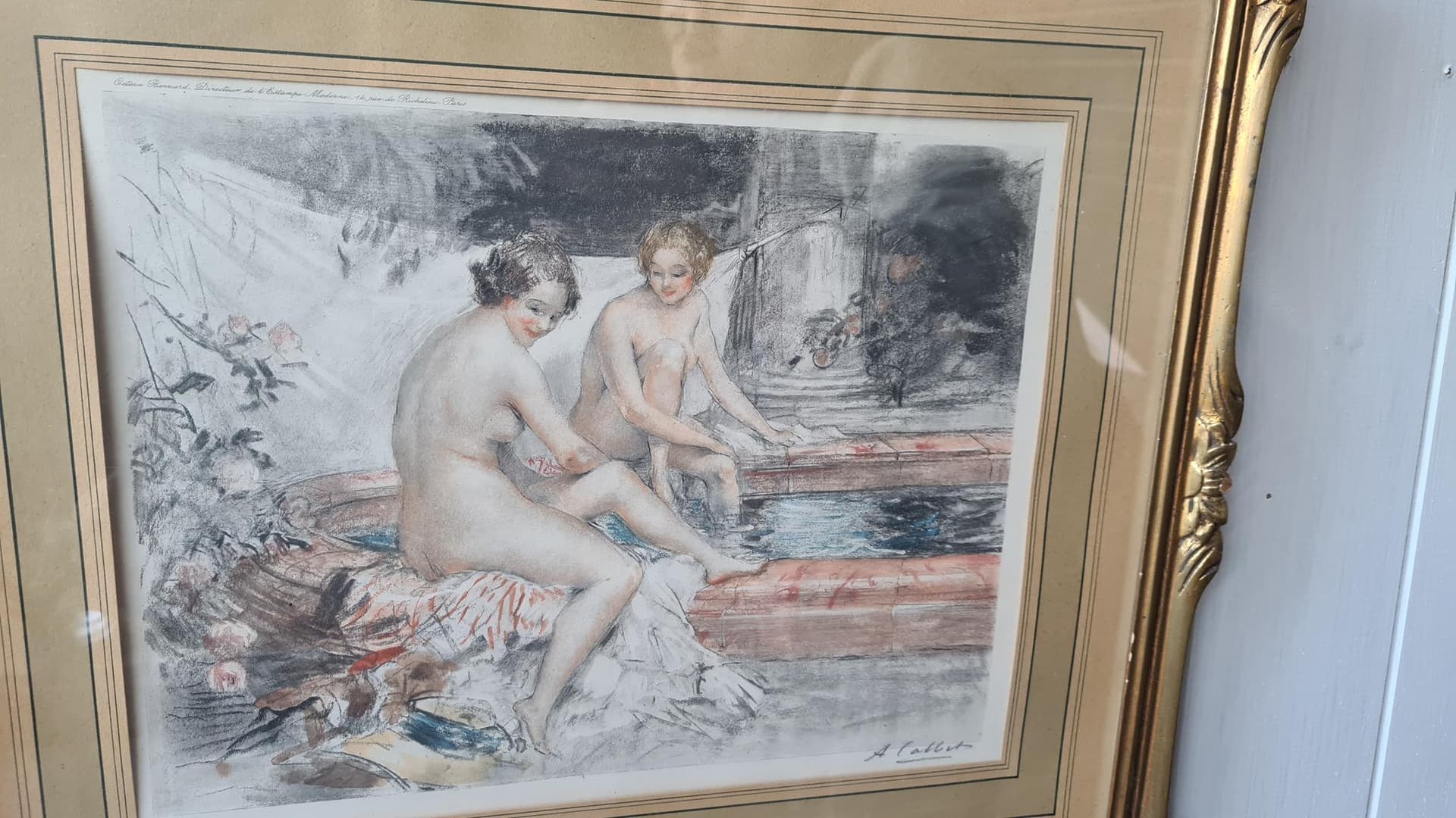Para grafik Albert Calbet – Francja ok. 1910 | sygnowane | antyki - 186390