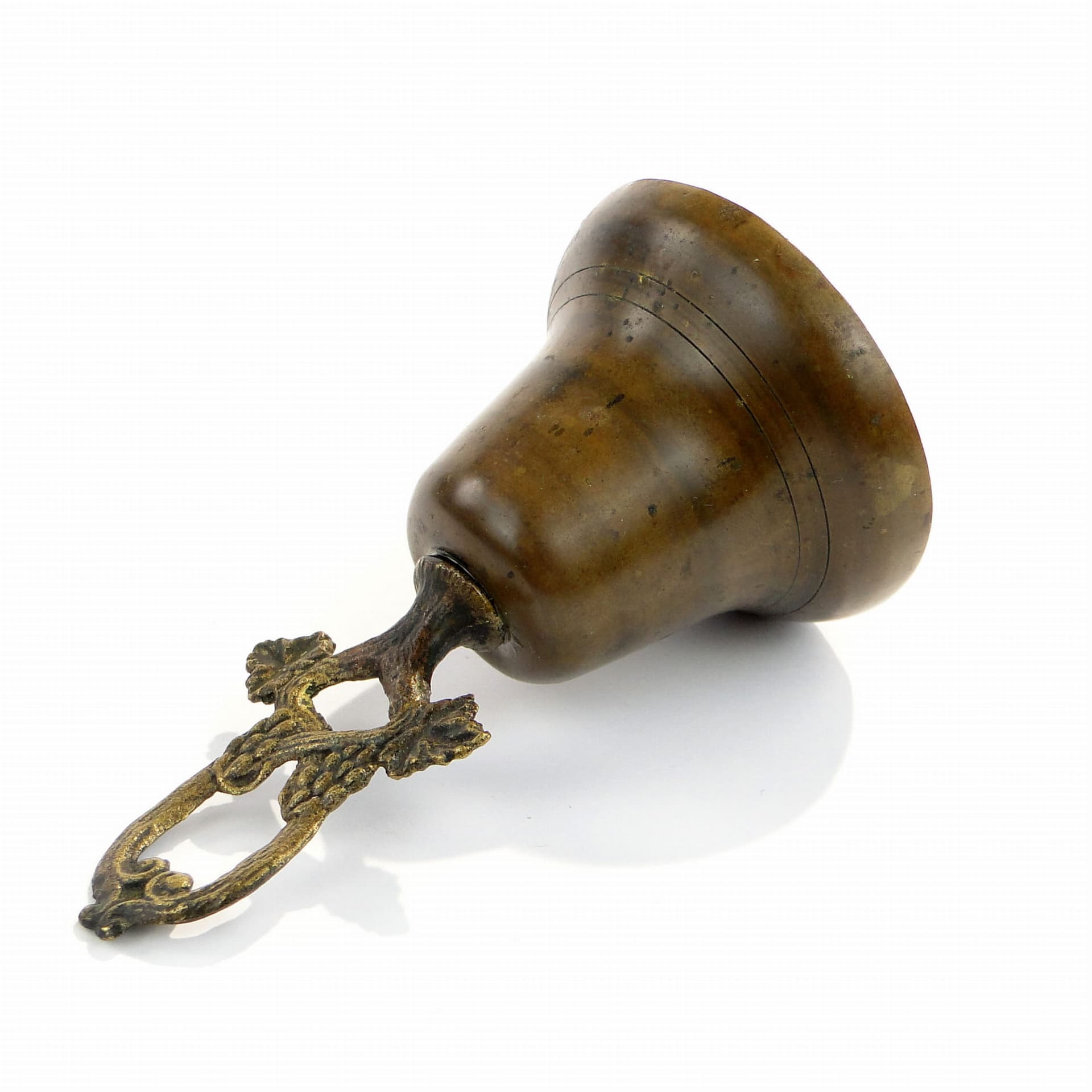 Dzwonek stołowy, brąz ciemny, mosiądz, Polska, XIX w. - 186450