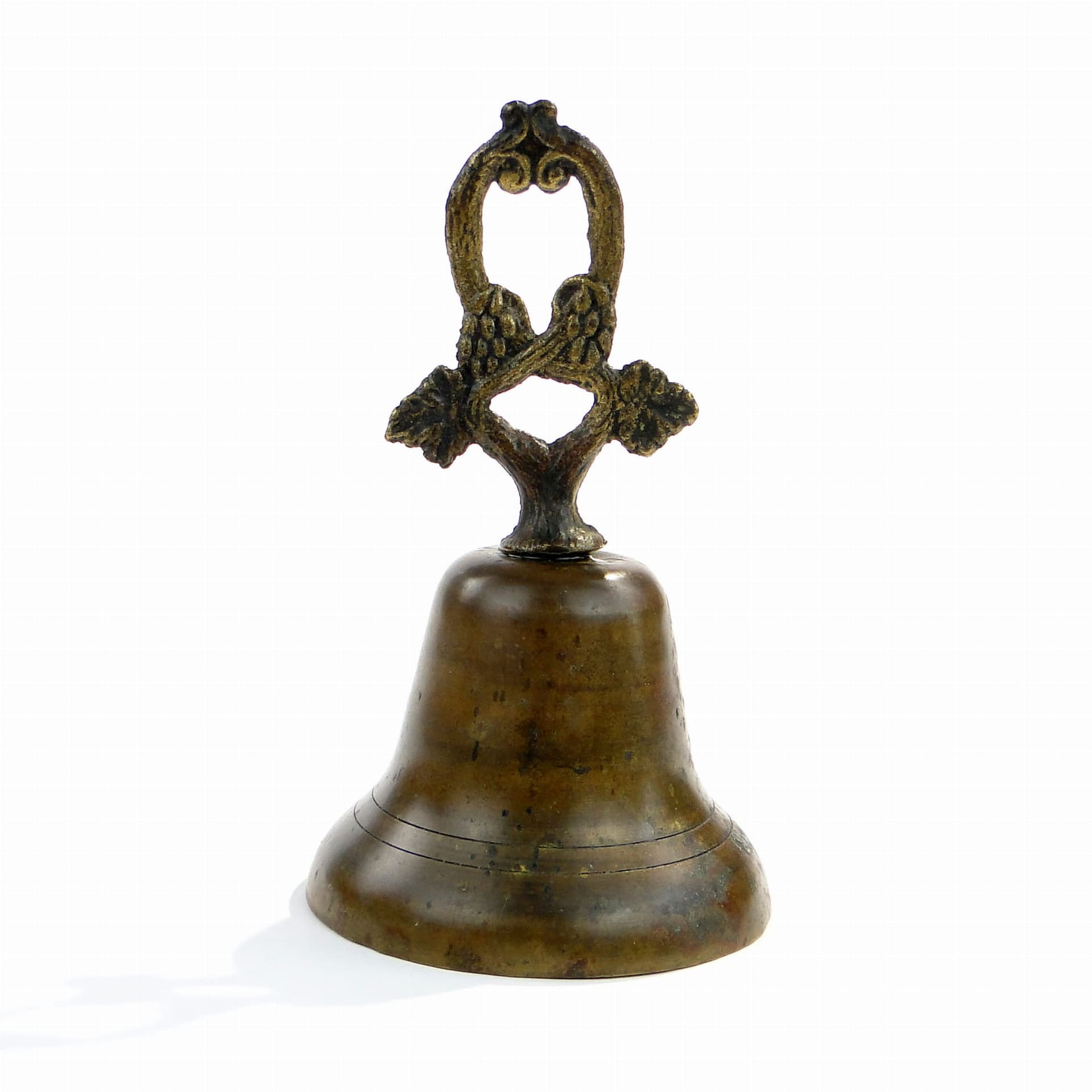 Dzwonek stołowy, brąz ciemny, mosiądz, Polska, XIX w. - 186453