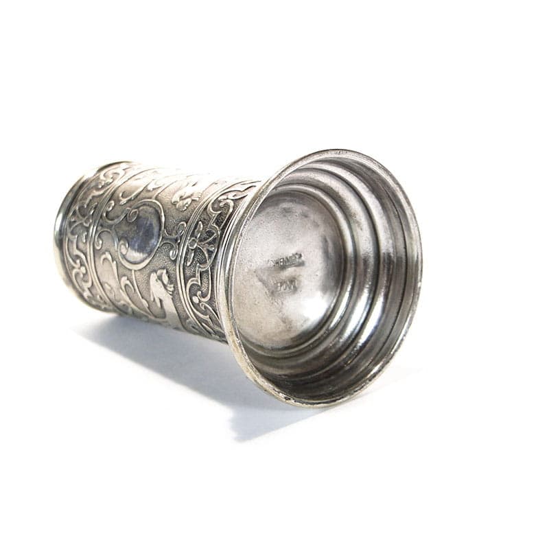 Postument na wykałaczki eklektyczny, srebro mosiądz, Polska, XIX w. - 186474