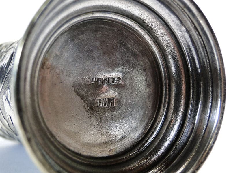 Postument na wykałaczki eklektyczny, srebro mosiądz, Polska, XIX w. - 186475