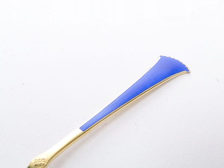 Set of moka spoons, multicolor enamel, gilt silver, Nonne, Sweden, 1950s - 186498