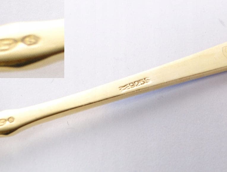 Set of moka spoons, multicolor enamel, gilt silver, Nonne, Sweden, 1950s - 186500