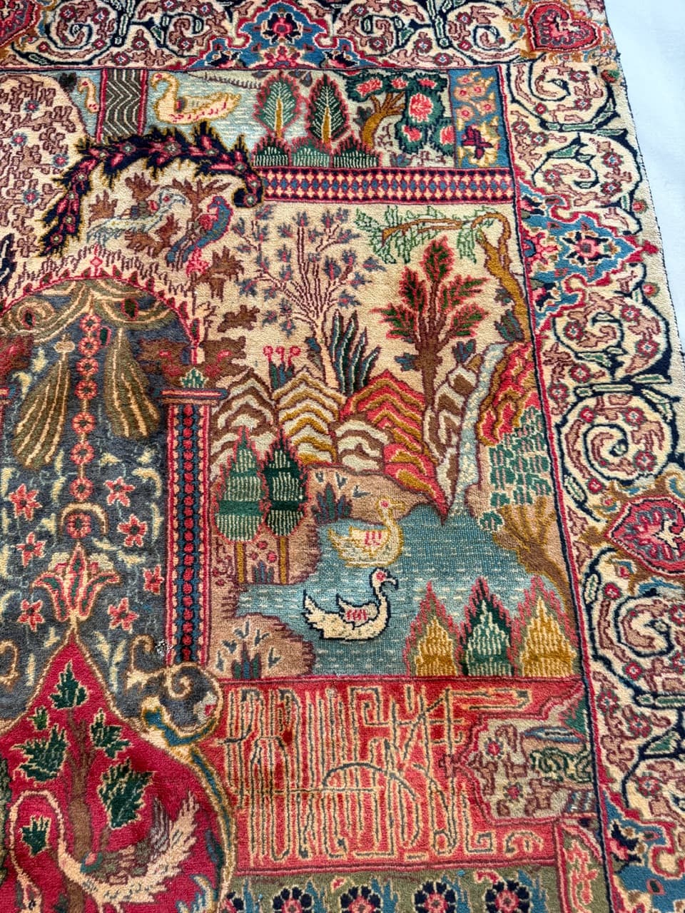 Rug Kaschmar figural 385x290 cm, multicolor wool, Iran - 186543