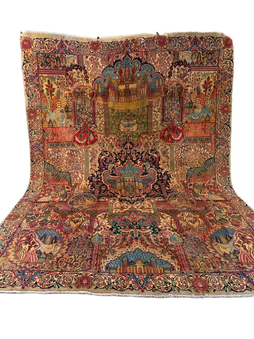 Rug Kaschmar figural 385x290 cm, multicolor wool, Iran