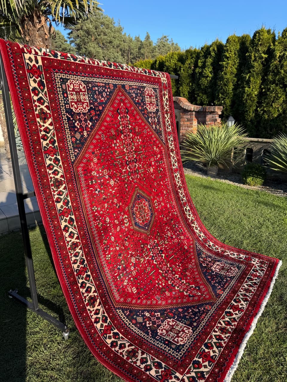 Rug Indo Abadeh 295x195 cm, red, wool, India, 1990s. - 186561