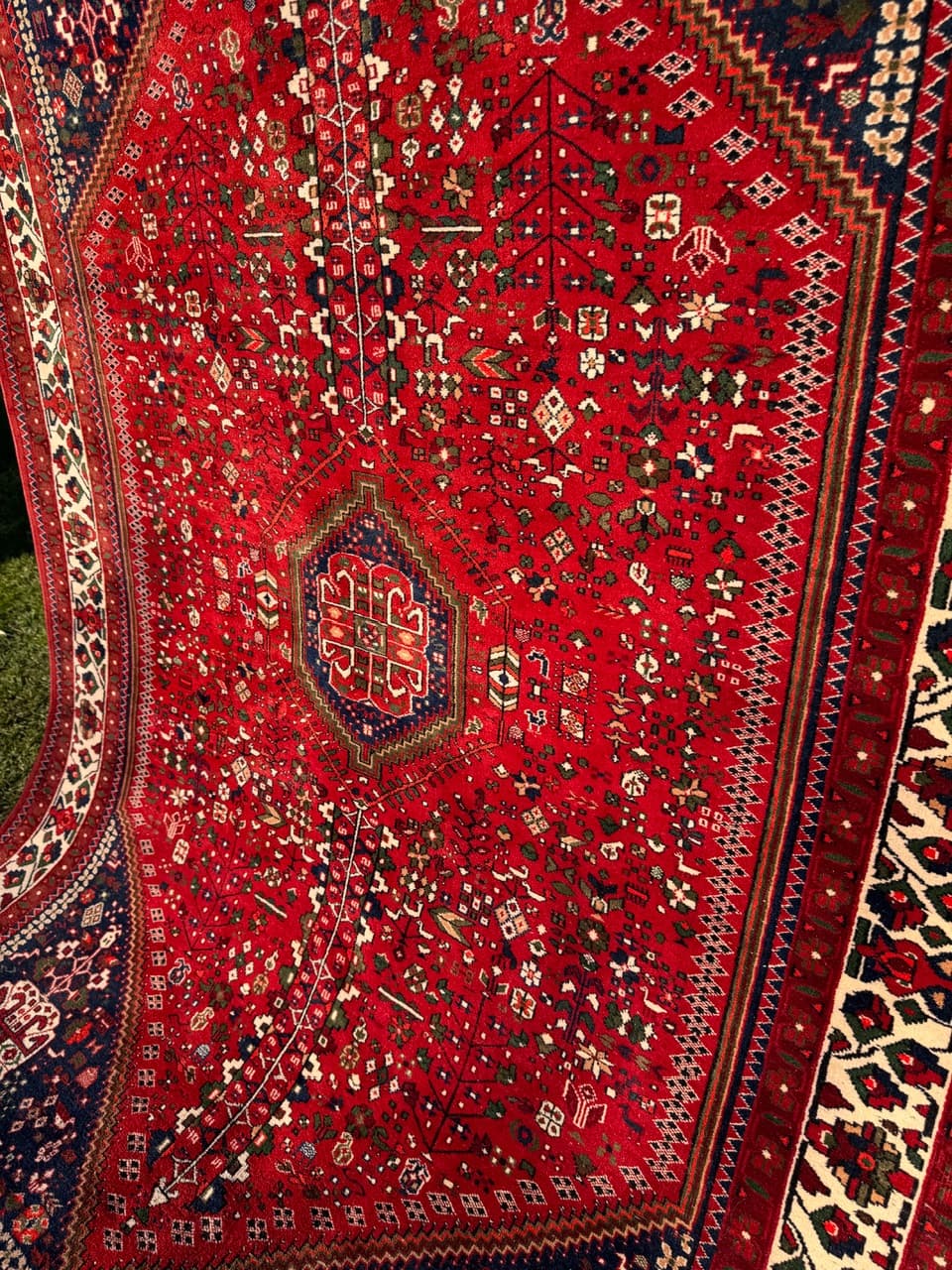 Rug Indo Abadeh 295x195 cm, red, wool, India, 1990s. - 186565