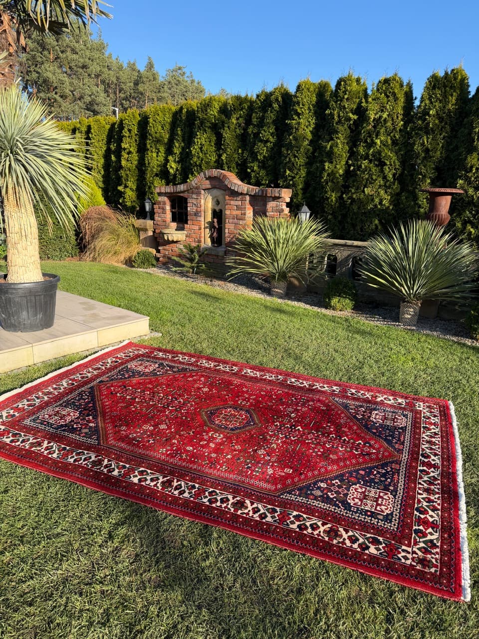 Rug Indo Abadeh 295x195 cm, red, wool, India, 1990s. - 186559