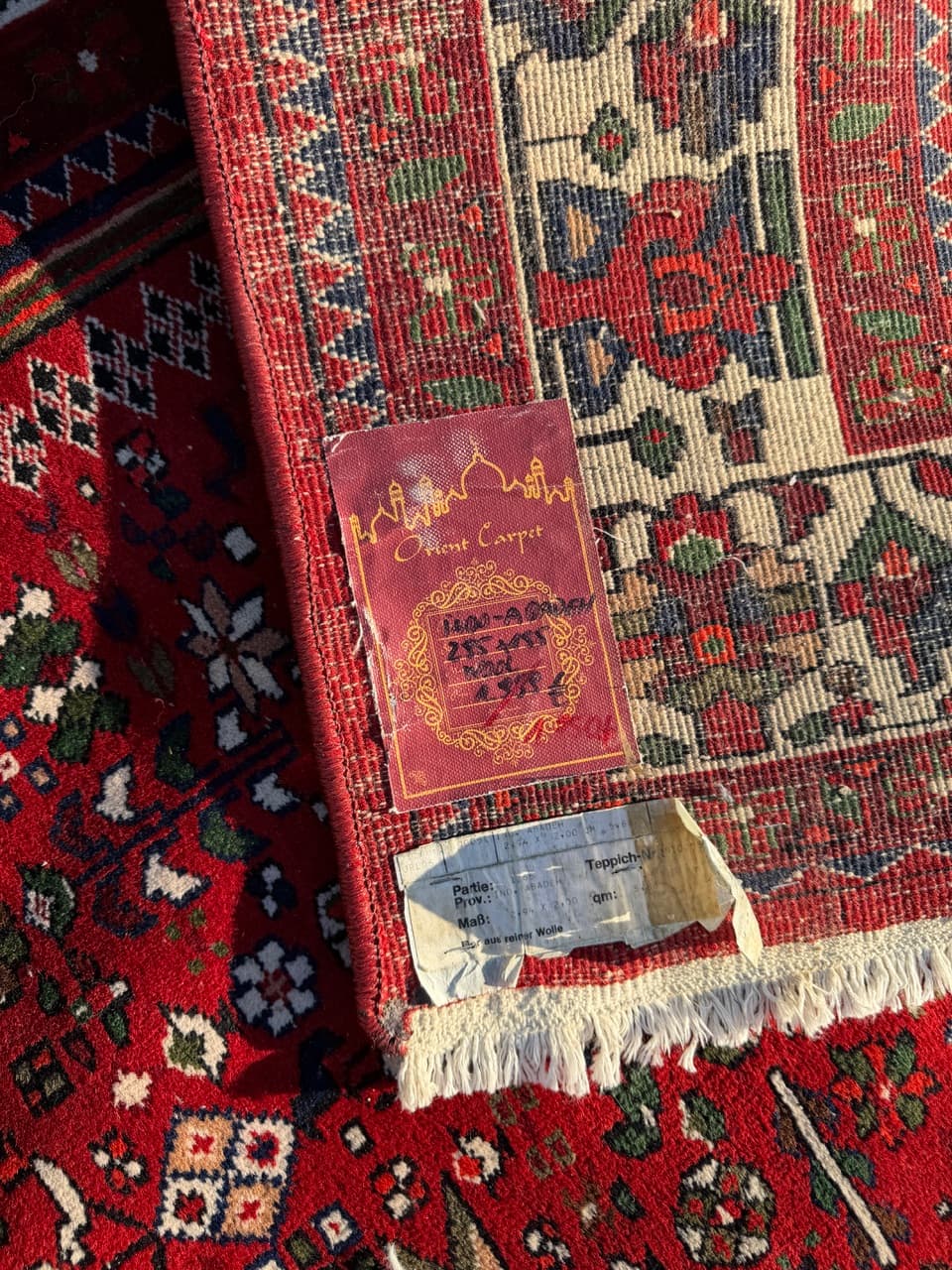 Rug Indo Abadeh 295x195 cm, red, wool, India, 1990s. - 186557