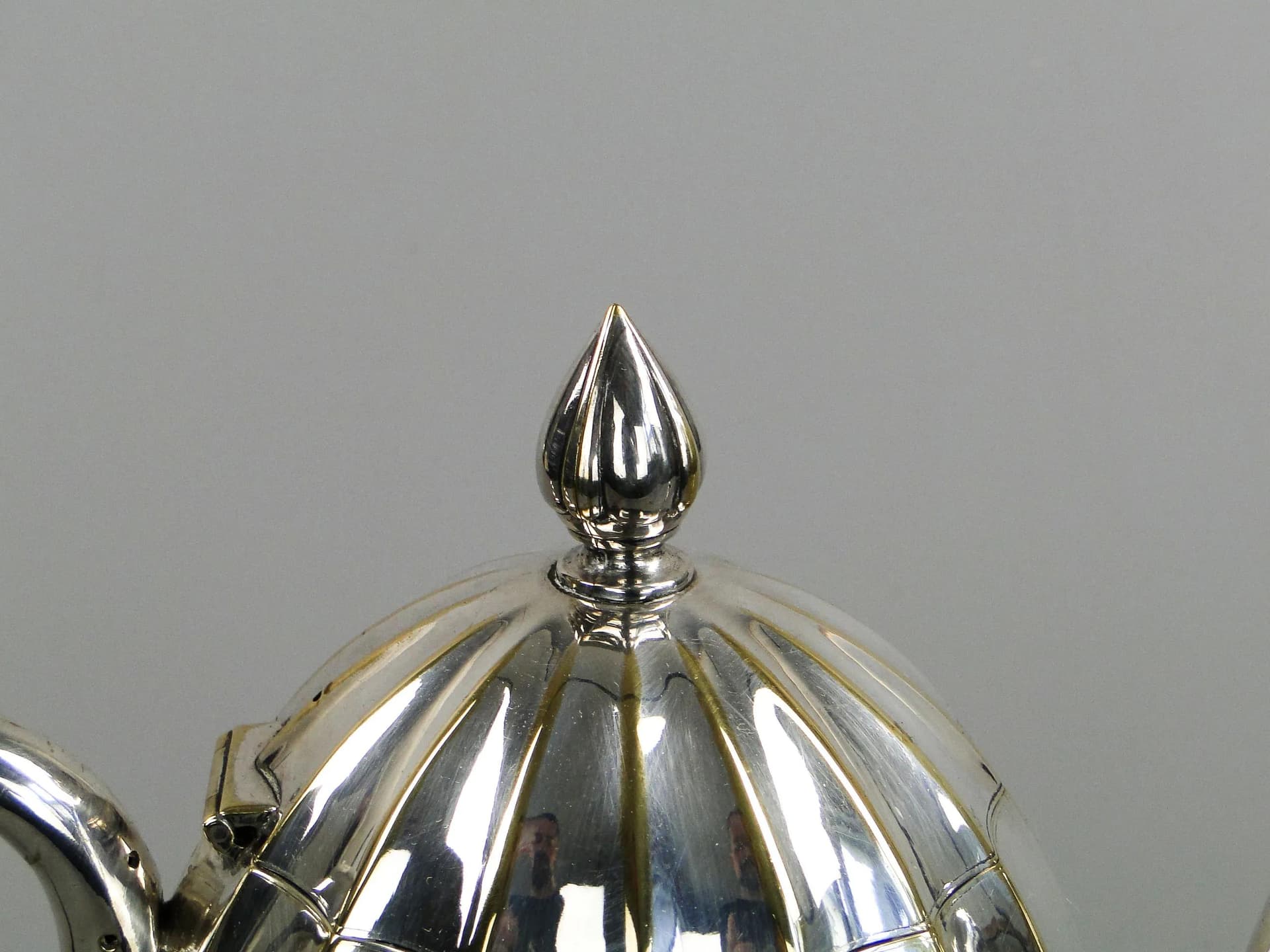 Teapot, Gustavian style, silver, brass, Hallbergs GAB, Sweden, early 20th c. - 13014