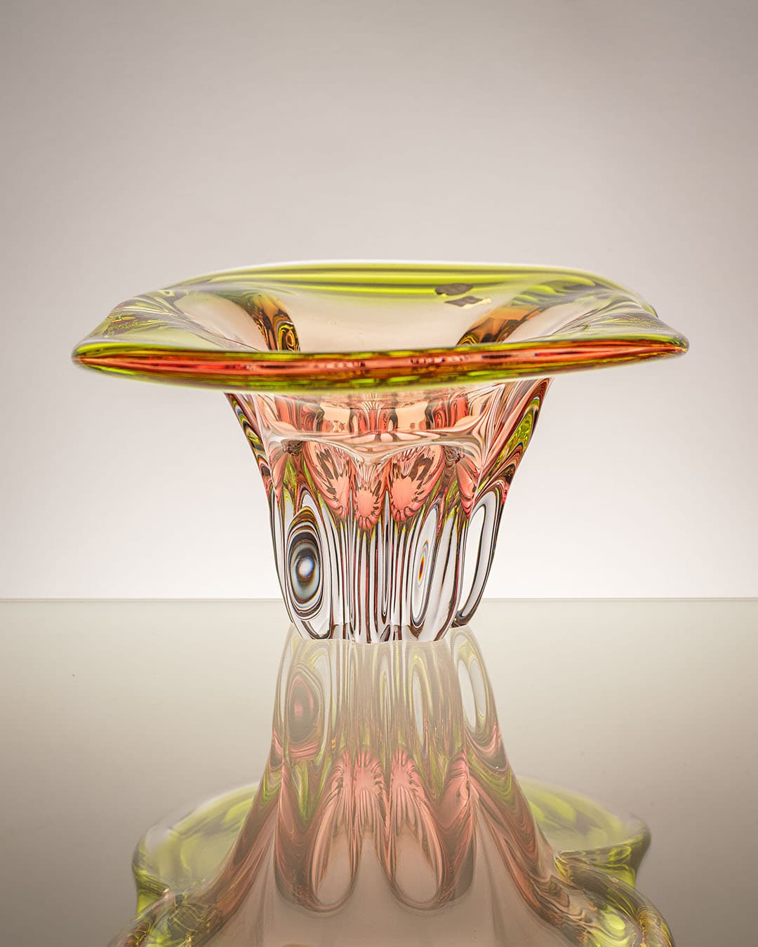 Decorative bowl, multicolor glass, Egermann, Czech Republic, 1990s. - 186614