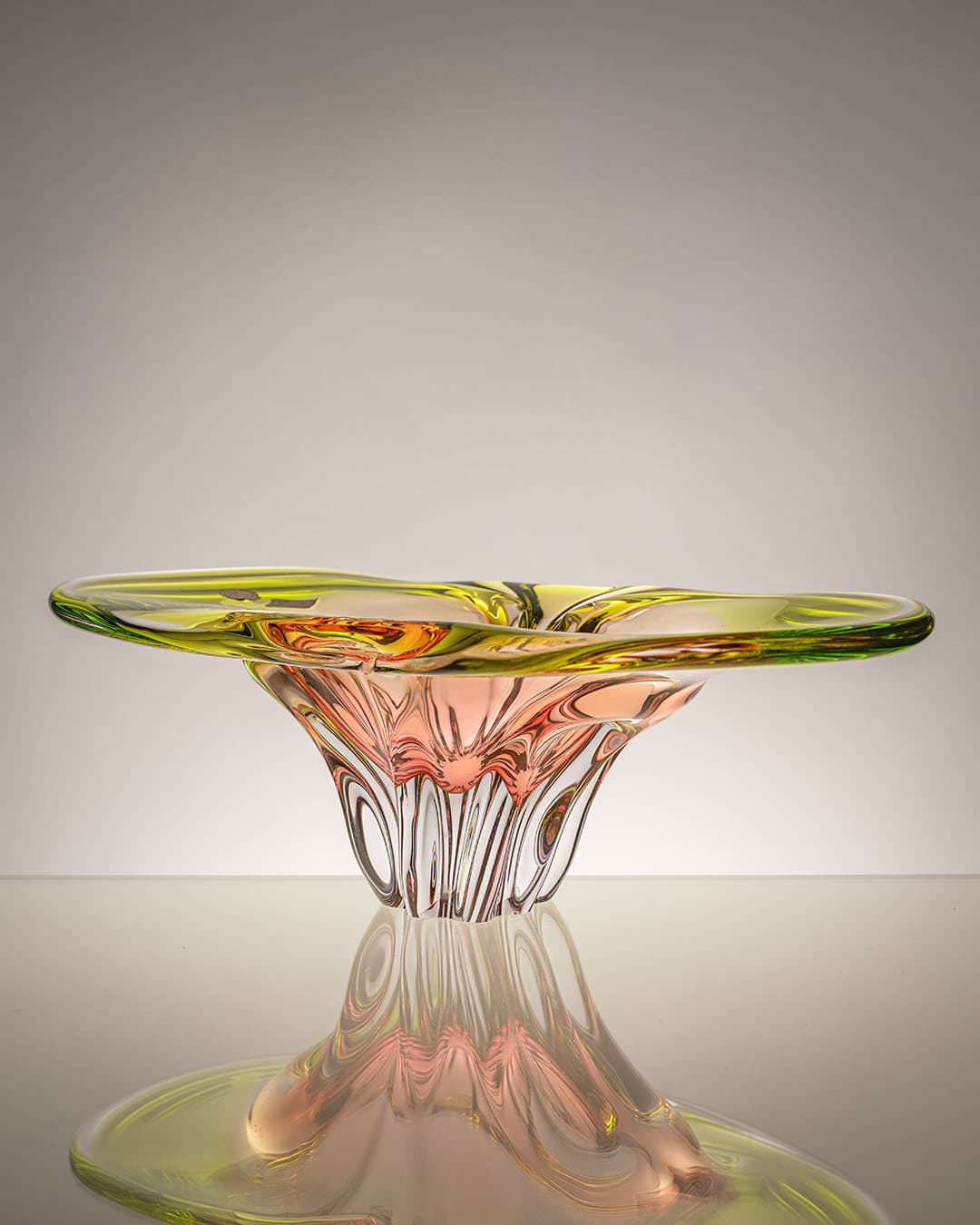 Decorative bowl, multicolor glass, Egermann, Czech Republic, 1990s. - 186613
