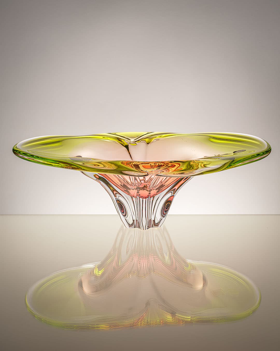 Decorative bowl, multicolor glass, Egermann, Czech Republic, 1990s. - 186611