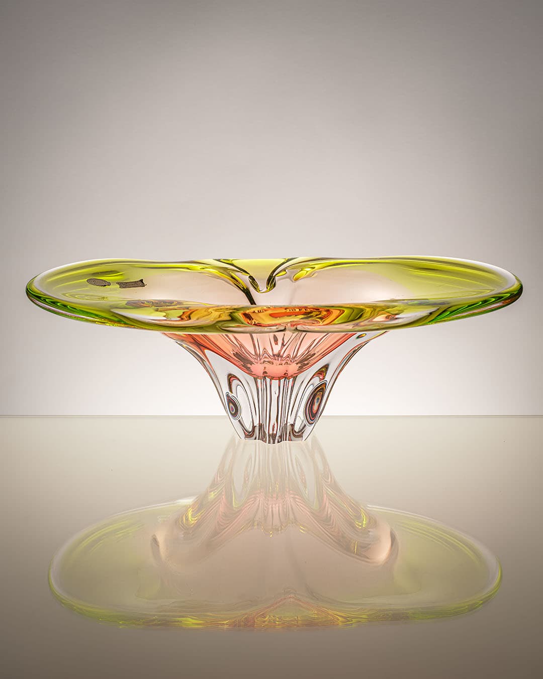 Decorative bowl, multicolor glass, Egermann, Czech Republic, 1990s. - 186610
