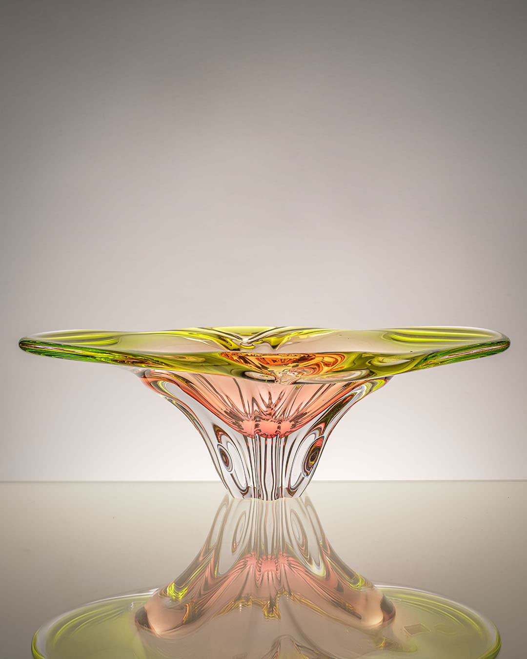 Decorative bowl, multicolor glass, Egermann, Czech Republic, 1990s. - 186612
