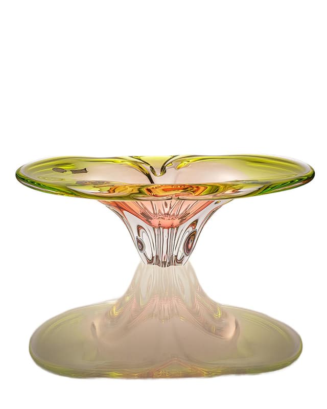 Decorative bowl, multicolor glass, Egermann, Czech Republic, 1990s. - DIMENSION