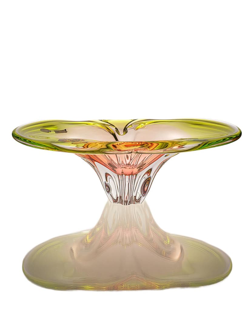 Decorative bowl, multicolor glass, Egermann, Czech Republic, 1990s.