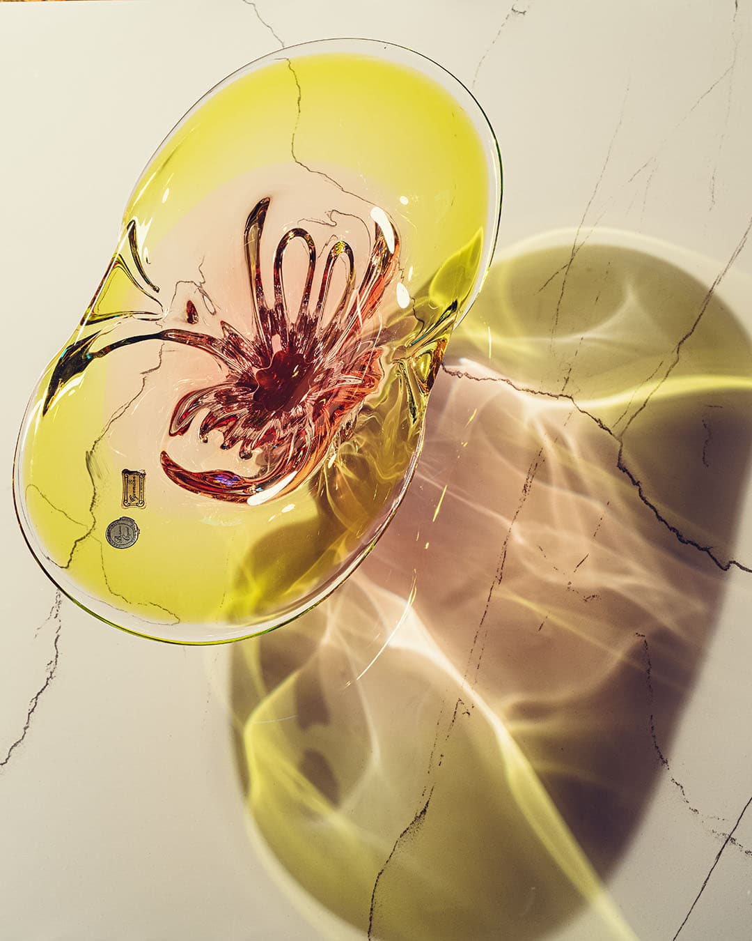 Decorative bowl, multicolor glass, Egermann, Czech Republic, 1990s. - 186616