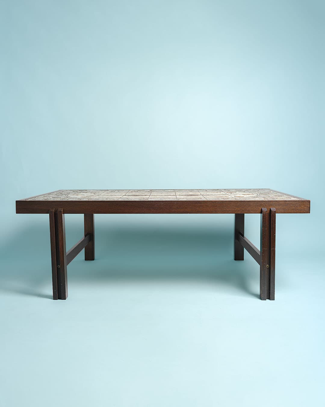 Coffee table, beige ceramic, Denmark, 1970s. - 186727