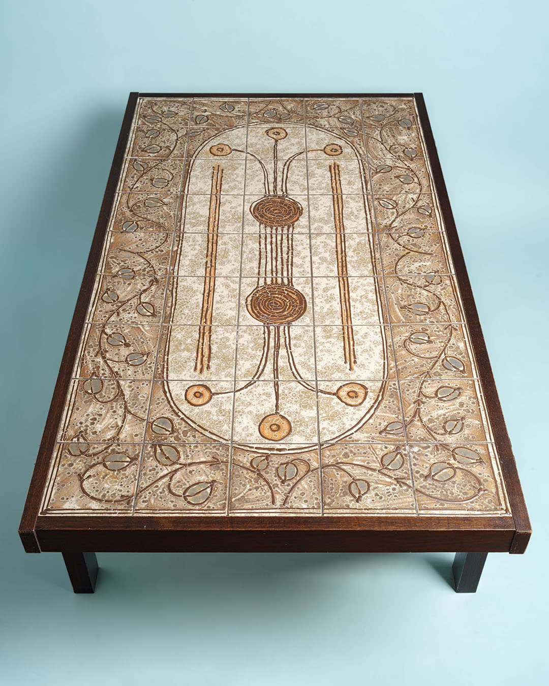 Coffee table, beige ceramic, Denmark, 1970s. - 186730