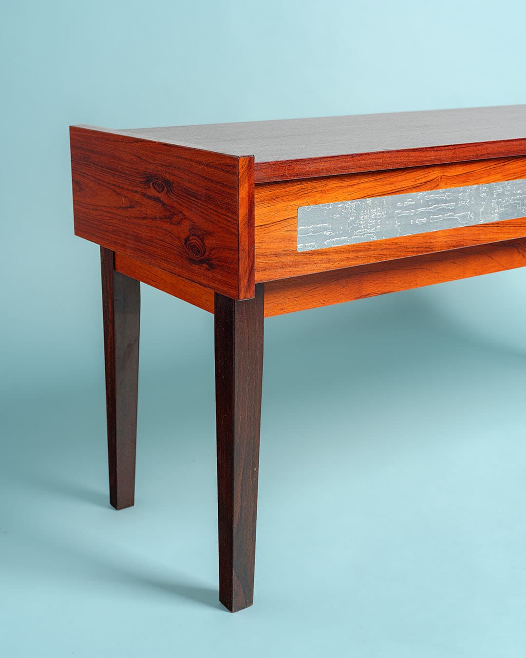 Set mirror and console table, brown rosewood, steel, Denmark, 1960s. - 186748