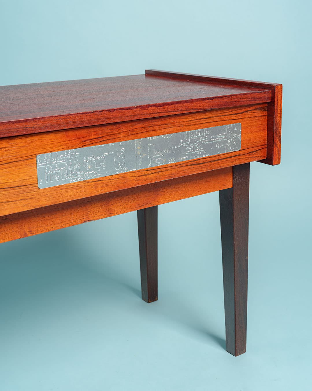 Set mirror and console table, brown rosewood, steel, Denmark, 1960s. - 186747