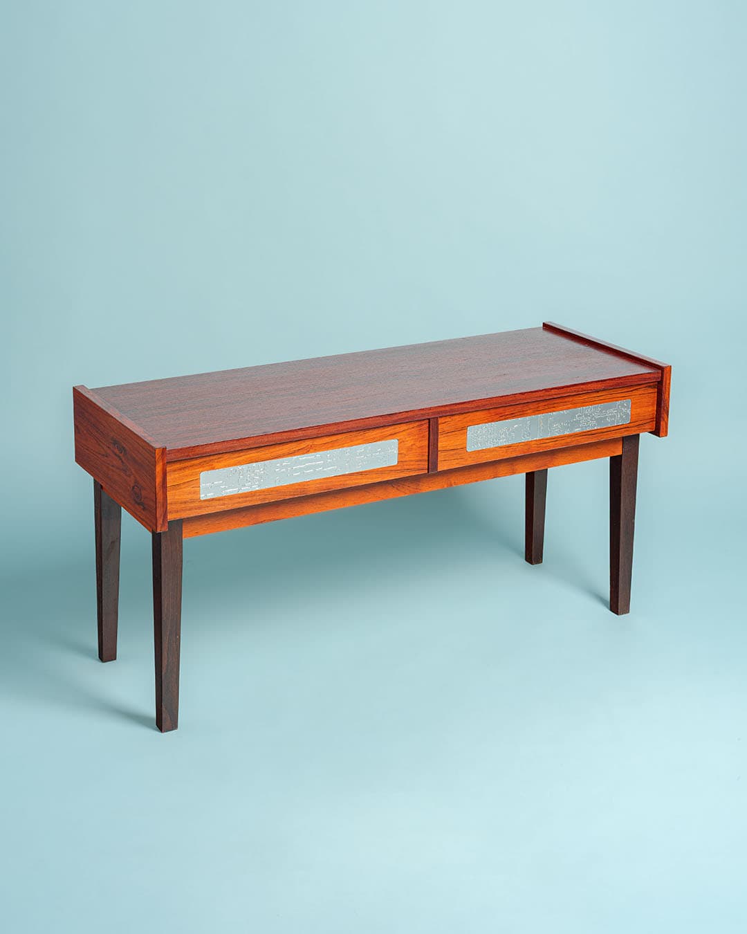 Set mirror and console table, brown rosewood, steel, Denmark, 1960s. - 186741