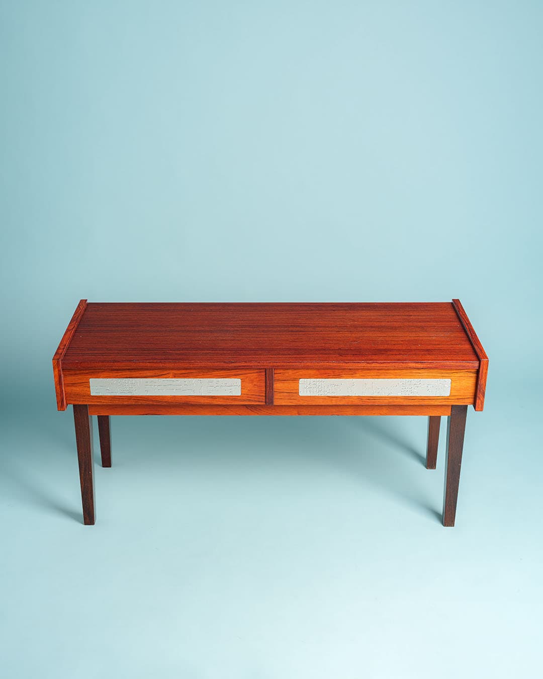 Set mirror and console table, brown rosewood, steel, Denmark, 1960s. - 186740