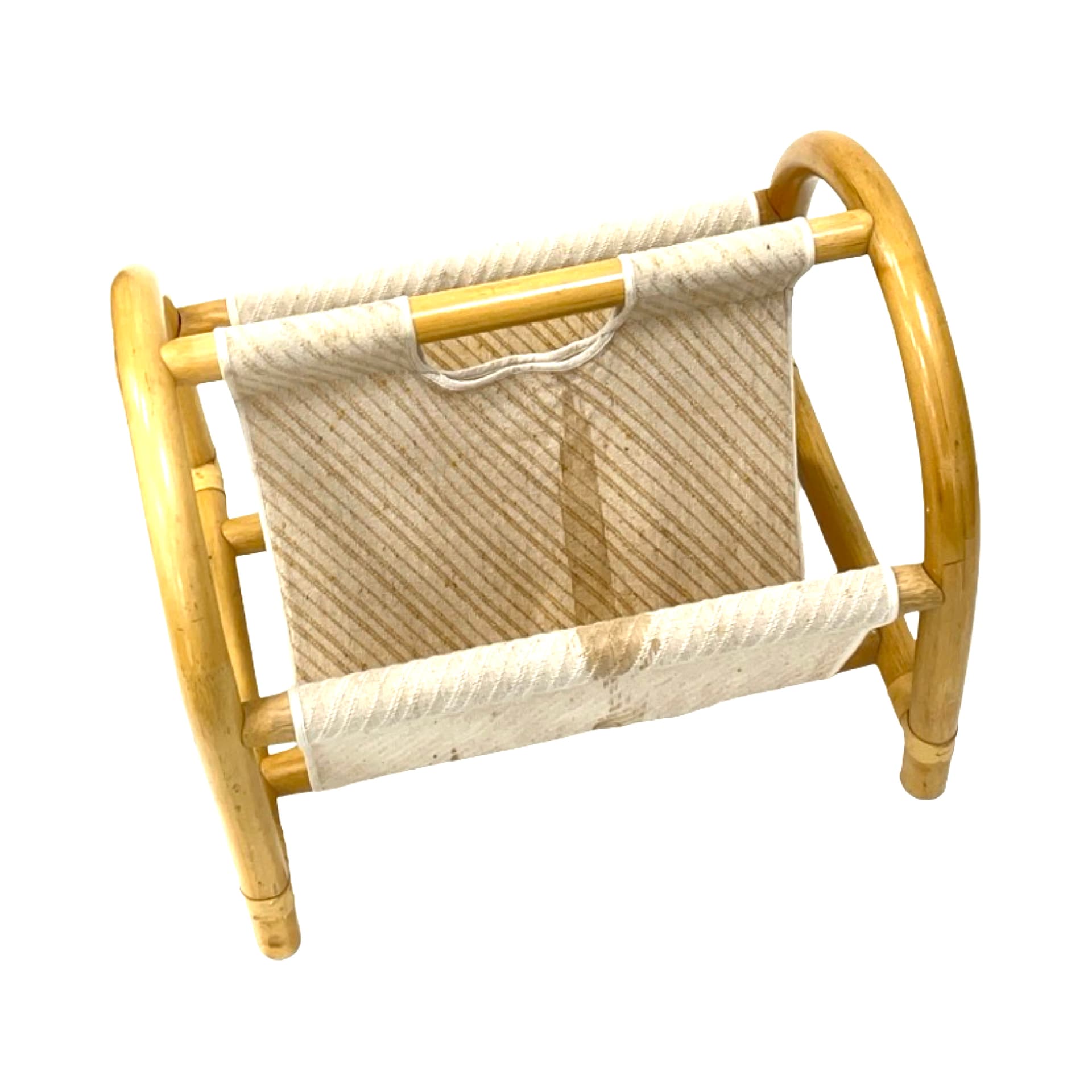 Gazetnik boho, brązowy jasny, bambus, Dania, lata 70. - 186781