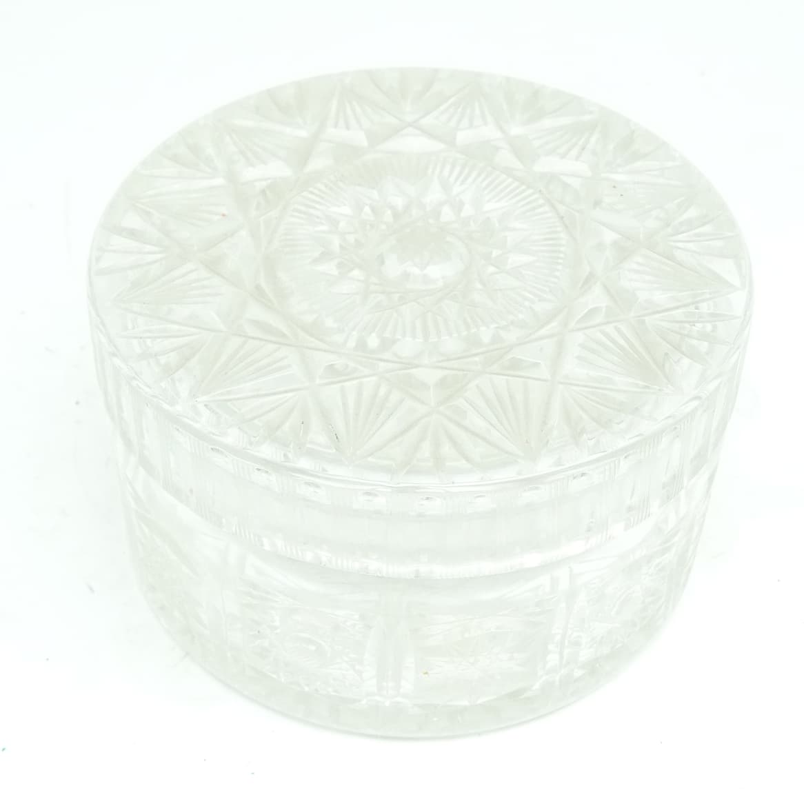 Bonbonniere, Art Nouveau style, pressed glass, Czechoslovakia, 1950s. - 186891