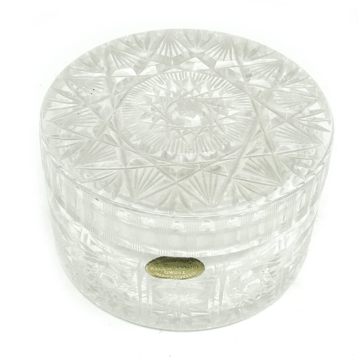 Bonbonniere, Art Nouveau style, pressed glass, Czechoslovakia, 1950s. - 186896