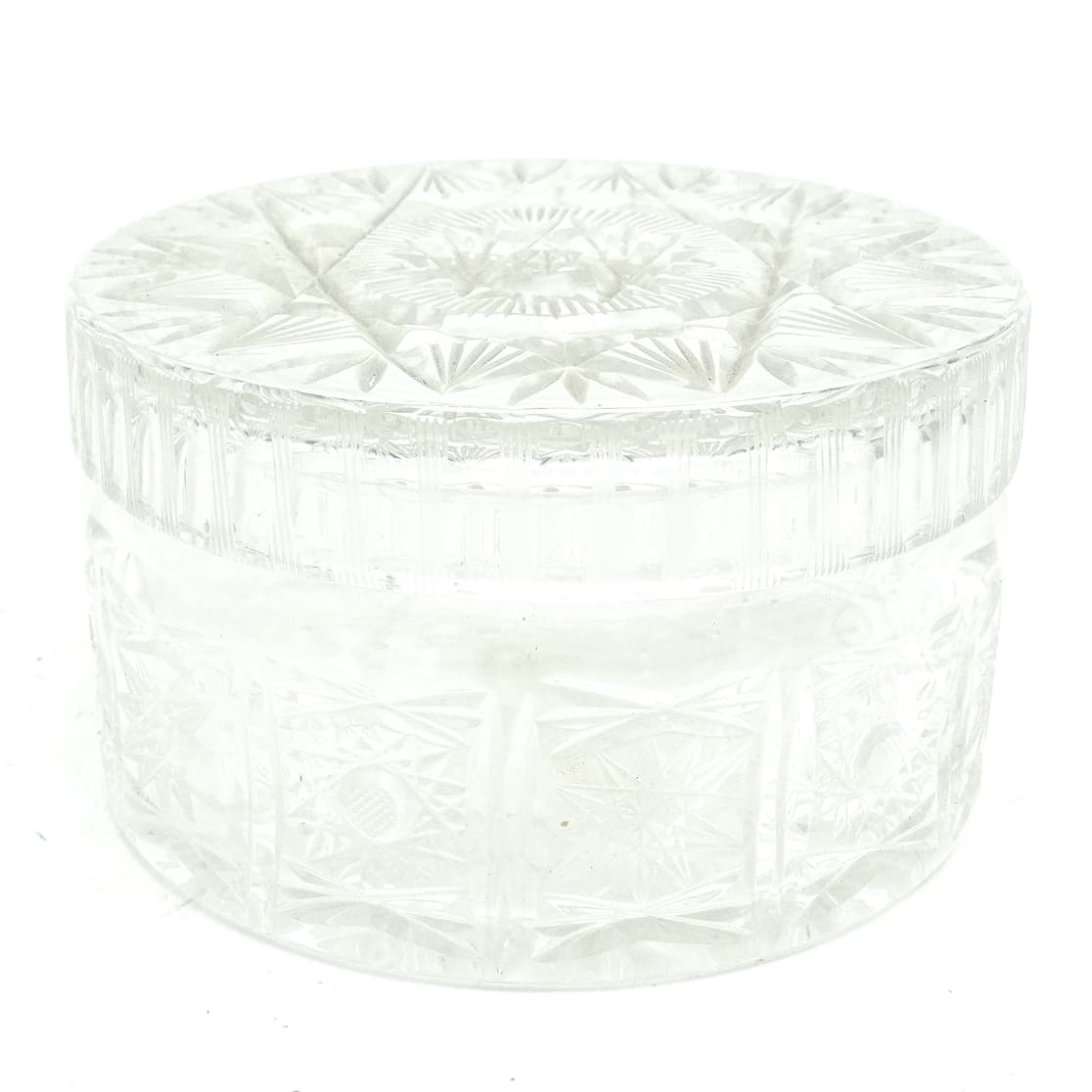 Bonbonniere, Art Nouveau style, pressed glass, Czechoslovakia, 1950s. - 186890