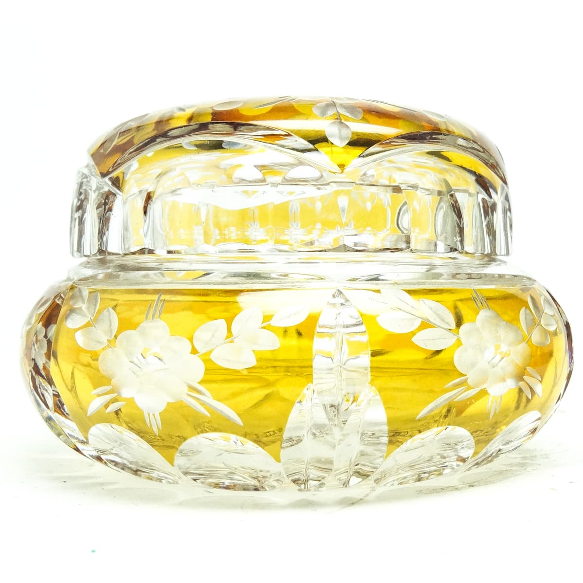 Art Deco ashtray, crystal glass, Huta Julia, Poland, 1960s. - 186911