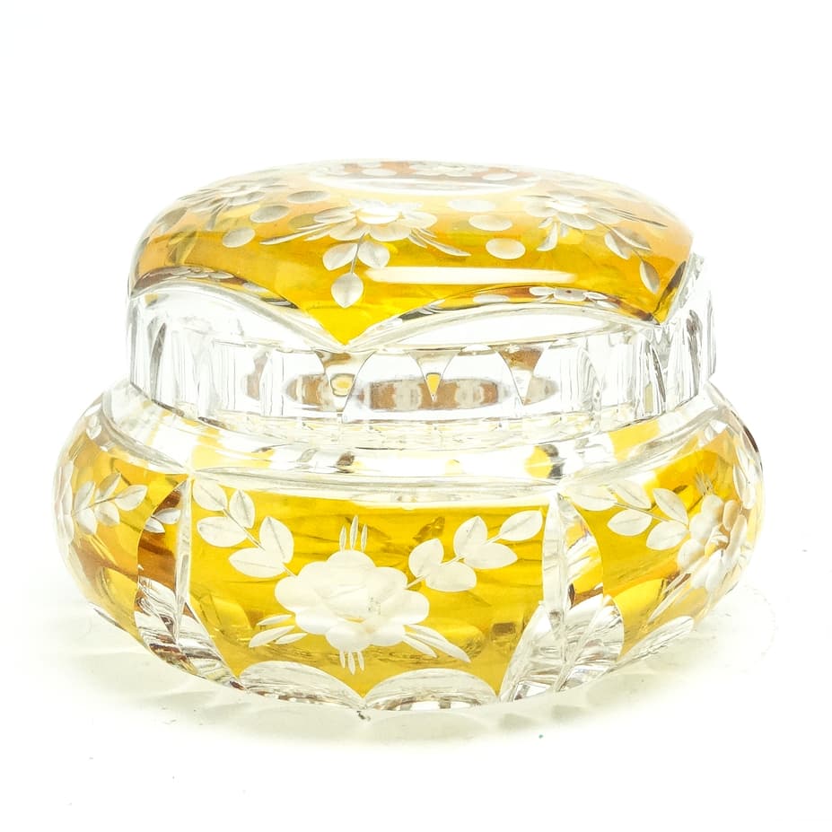 Art Deco ashtray, crystal glass, Huta Julia, Poland, 1960s. - 186918