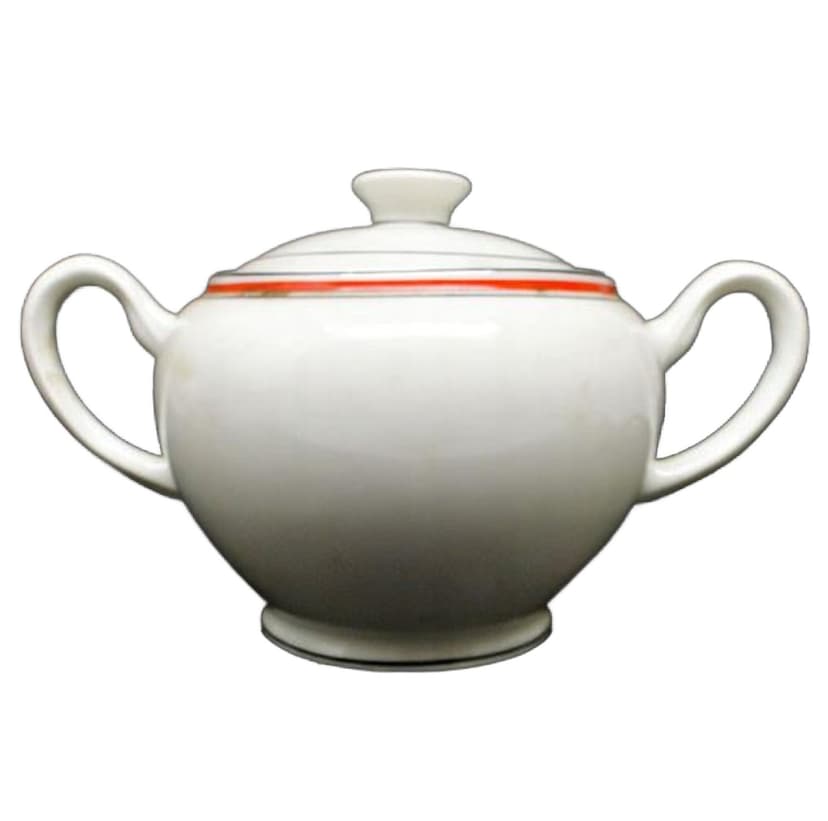 Cukiernica Art déco, ceramika kremowa, Polska, lata 30.