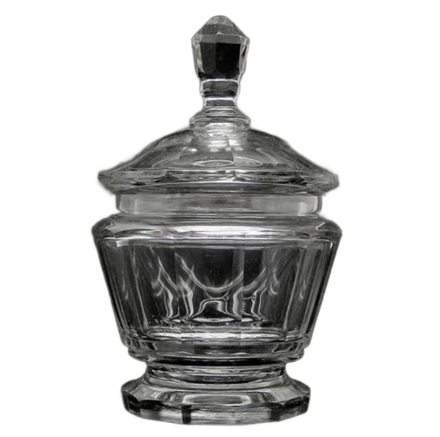 Art Deco bonbonniere, crystal, Moser, Czechoslovakia, 1930s. - DIMENSION