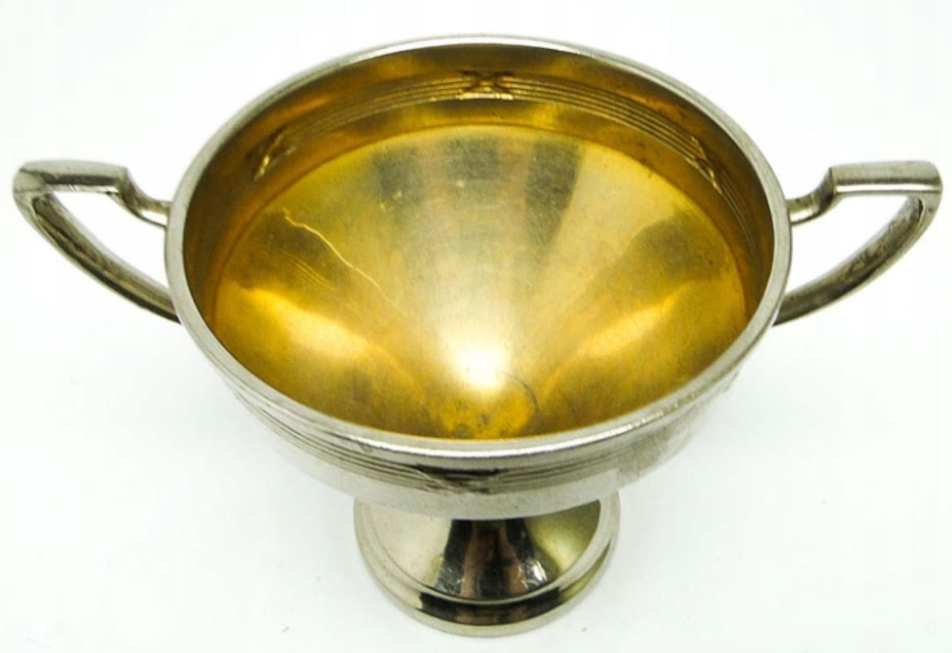 Cukiernica koszyczkowa Secesja, mosiądz niklowany, Niemcy, początek XX w. - 187158