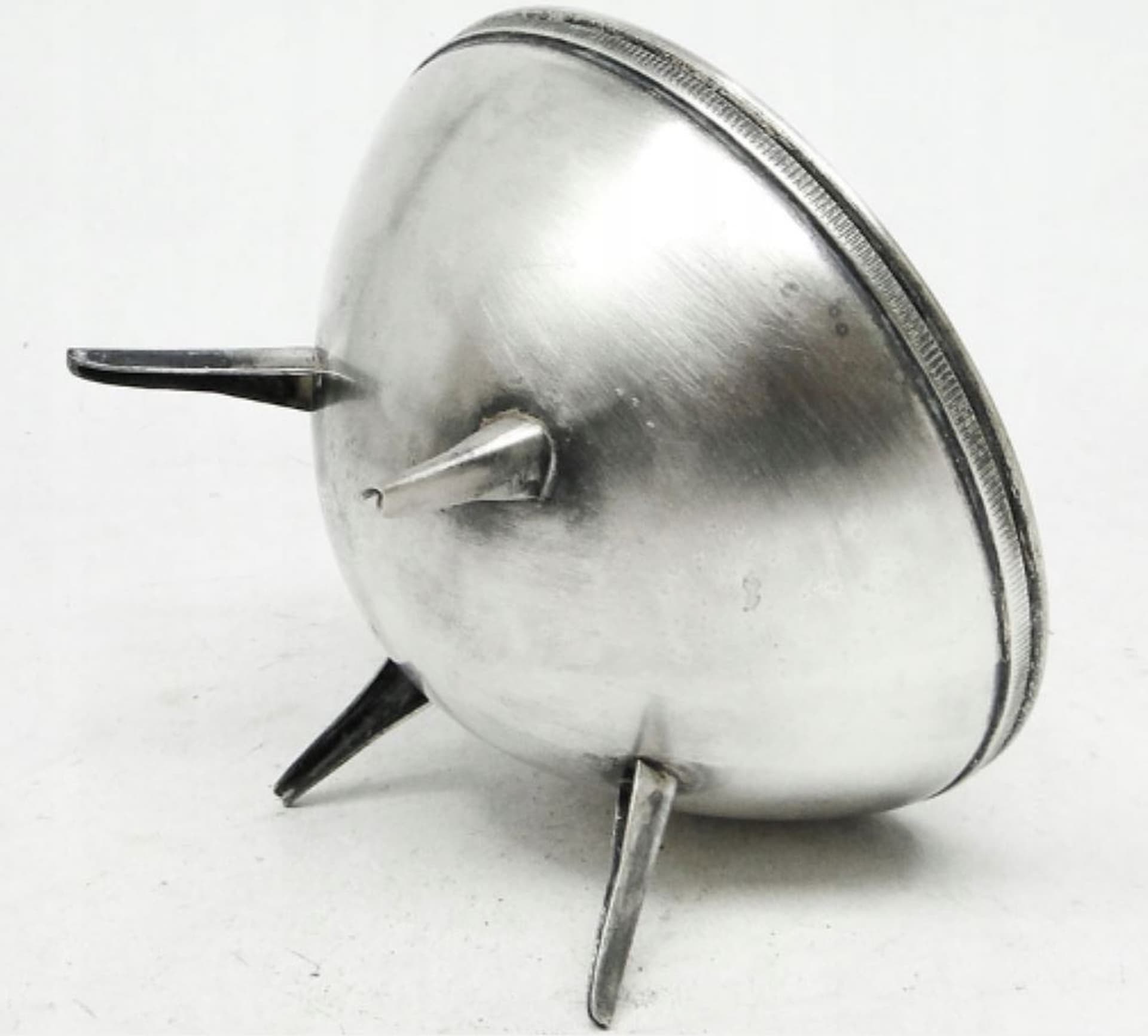 Cukiernica space age, mosiądz srebrzony, Polska, lata 60. - 187160