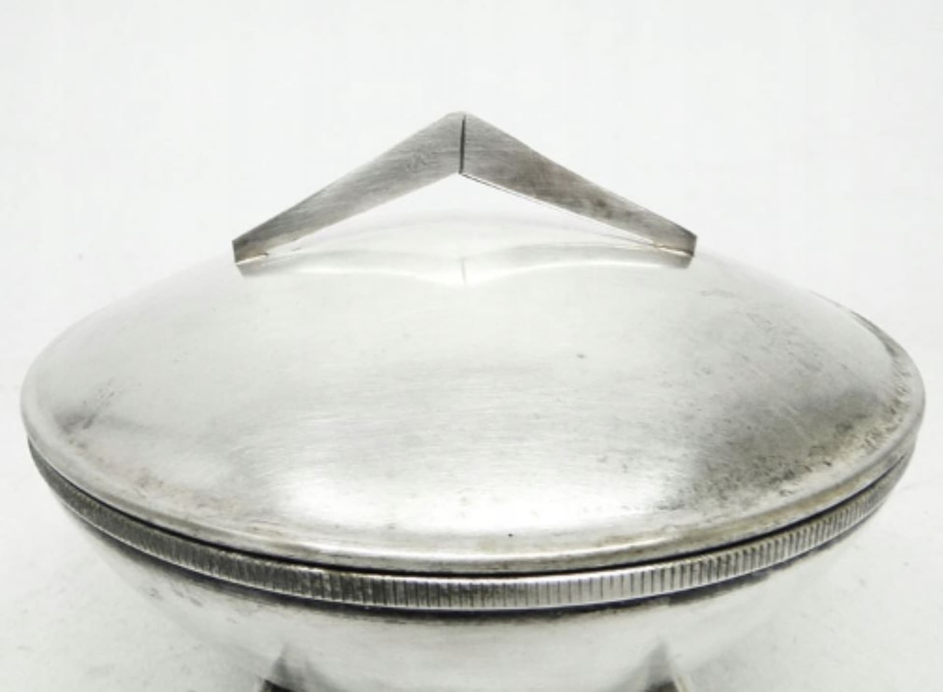 Cukiernica space age, mosiądz srebrzony, Polska, lata 60. - 187166