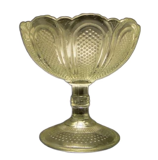 Cukiernica koszyczkowa, szkło prasowane, Ząbkowice, Polska, lata 70. - WYMIARY