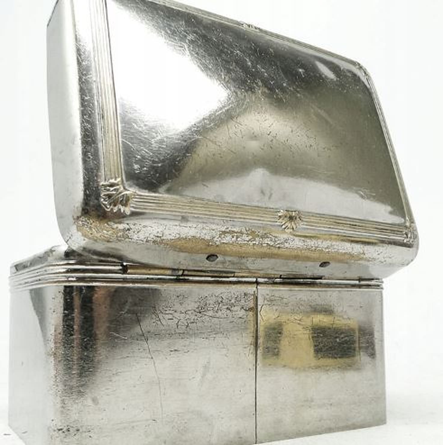 Cukiernica Art Deco, mosiądz srebrzony, WMF, Niemcy, lata 20. - 187222