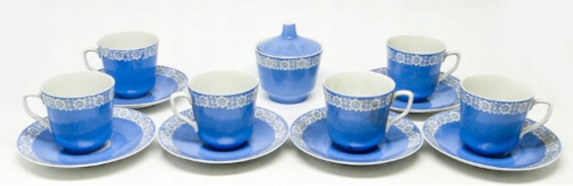 Zestaw do kawy Mid-century modern, porcelana, Polska, lata 70.