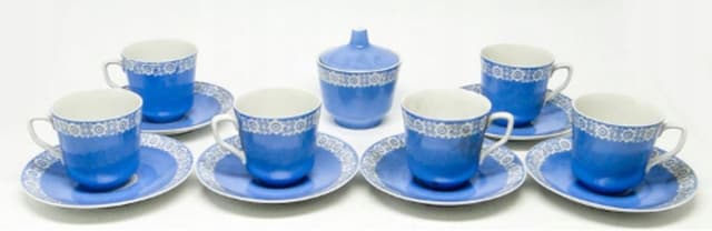 Zestaw do kawy Mid-century modern, porcelana, Polska, lata 70. - WYMIARY