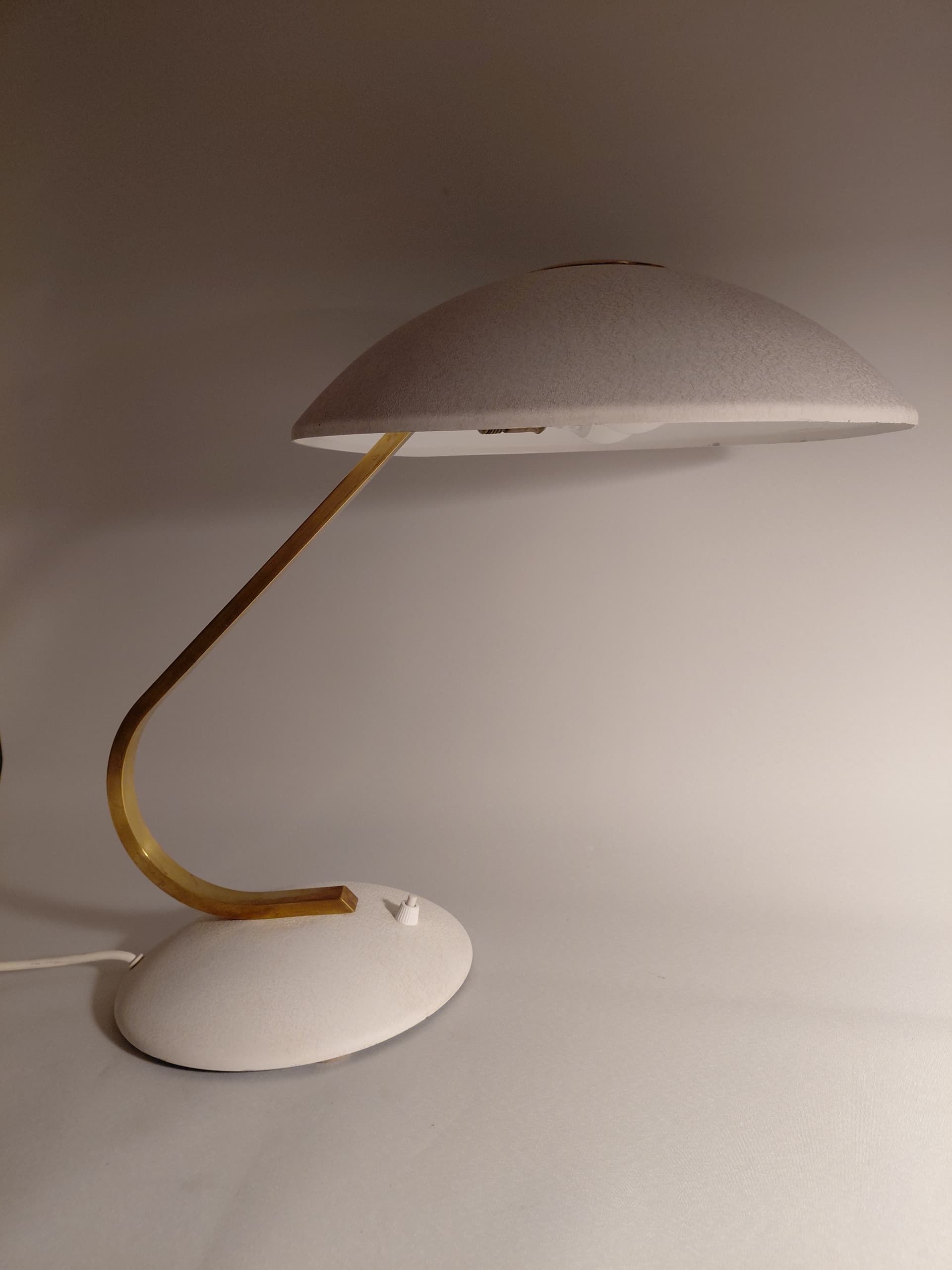 Lampa biurkowa Space Age, biały, metal, Niemcy, lata 60. - 187247