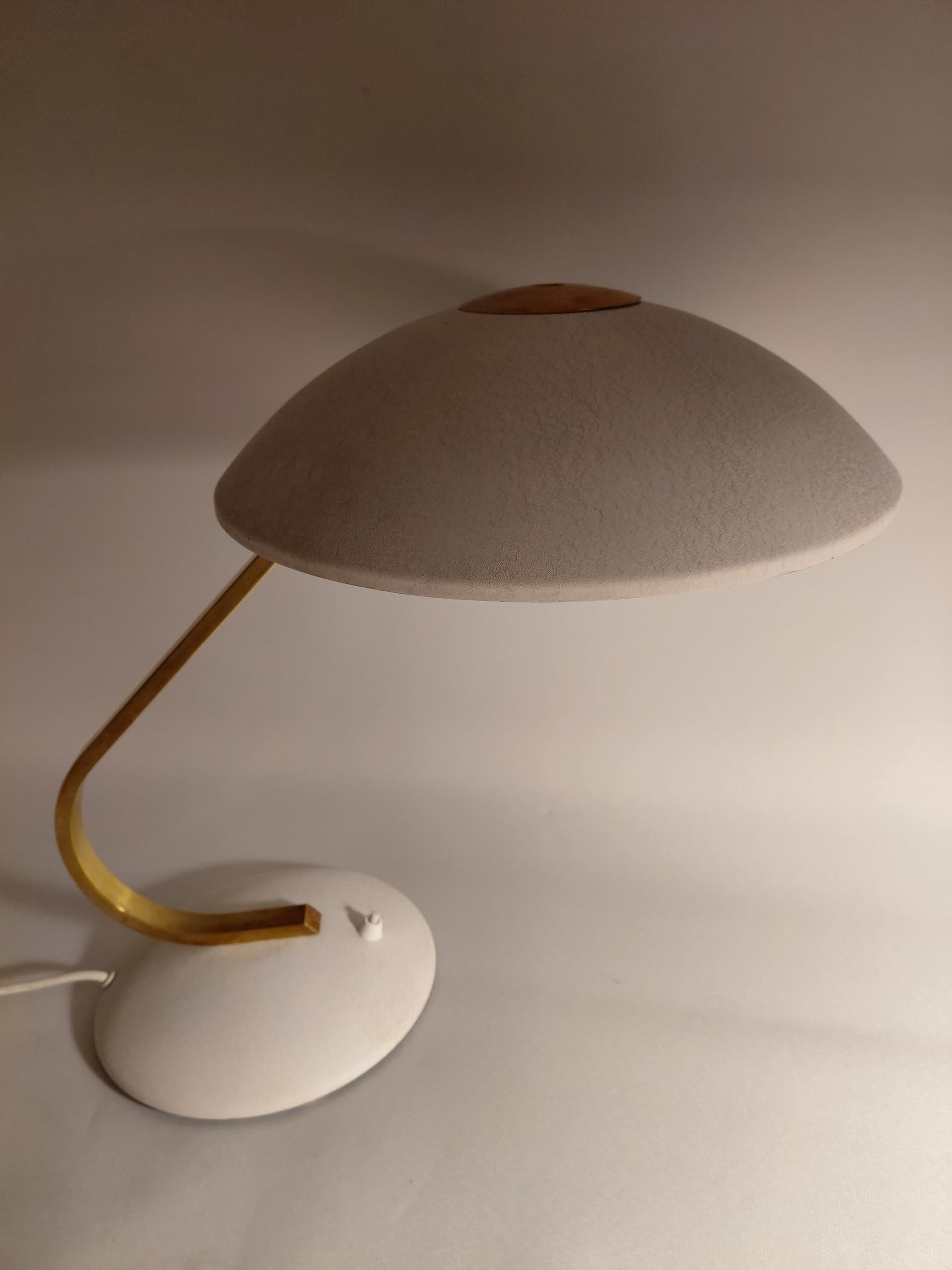 Lampa biurkowa Space Age, biały, metal, Niemcy, lata 60. - 187244