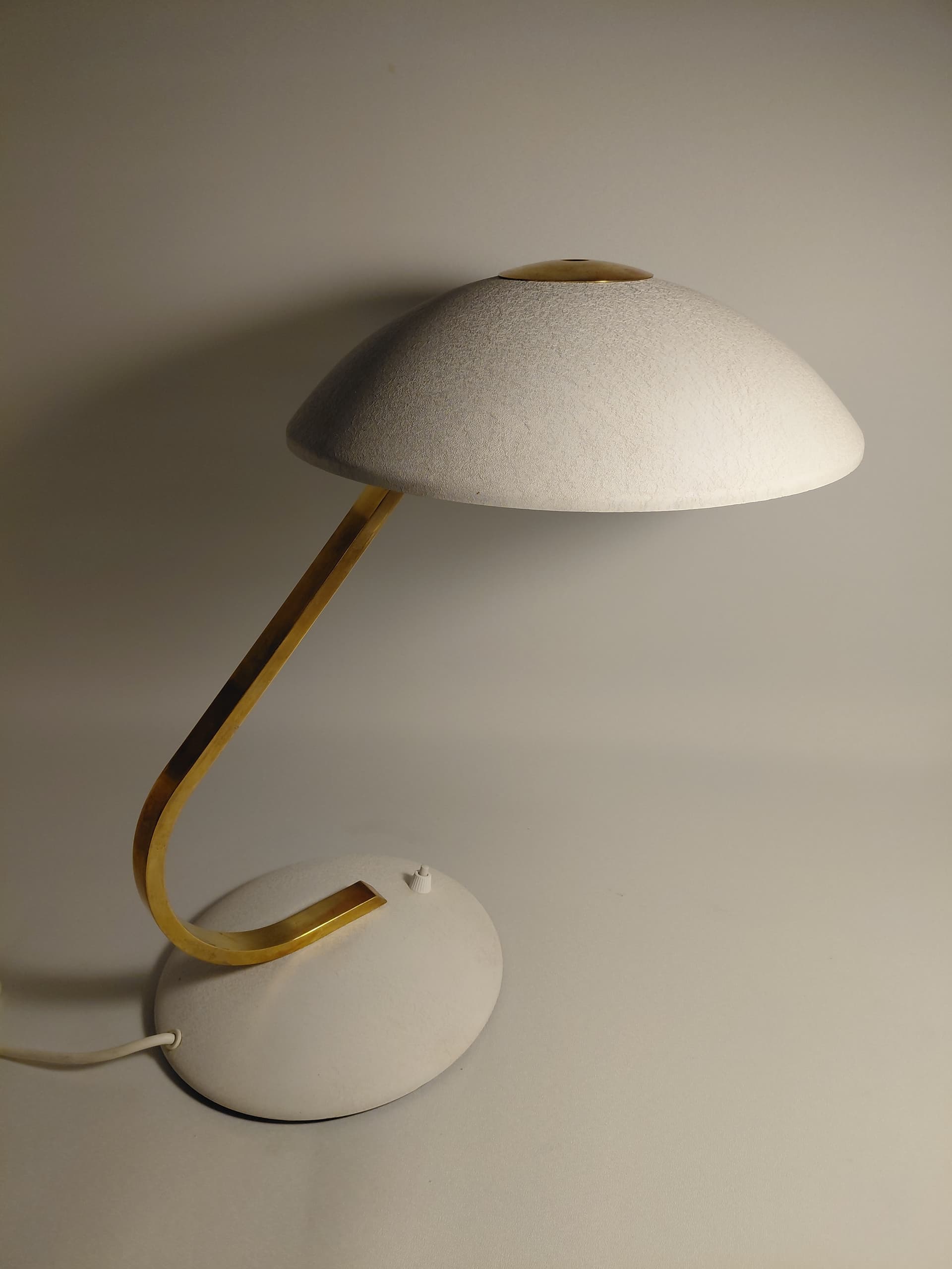 Lampa biurkowa Space Age, biały, metal, Niemcy, lata 60. - 187249