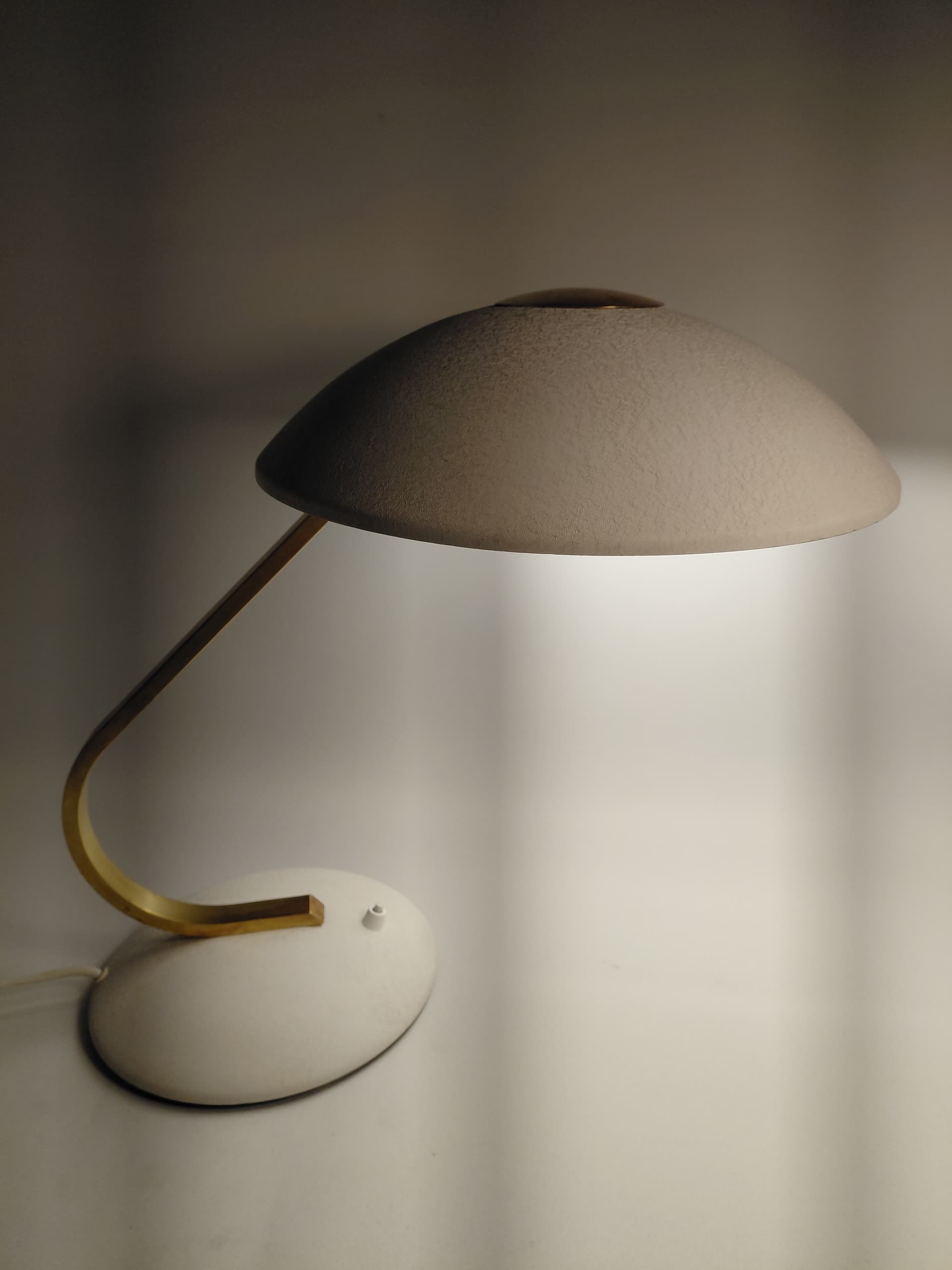 Lampa biurkowa Space Age, biały, metal, Niemcy, lata 60. - 187246