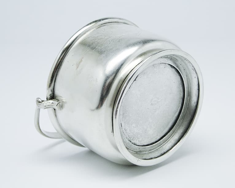 Cukiernica koszyczkowa Industrial, mosiądz srebrzony, Polska, XIX w. - 187281