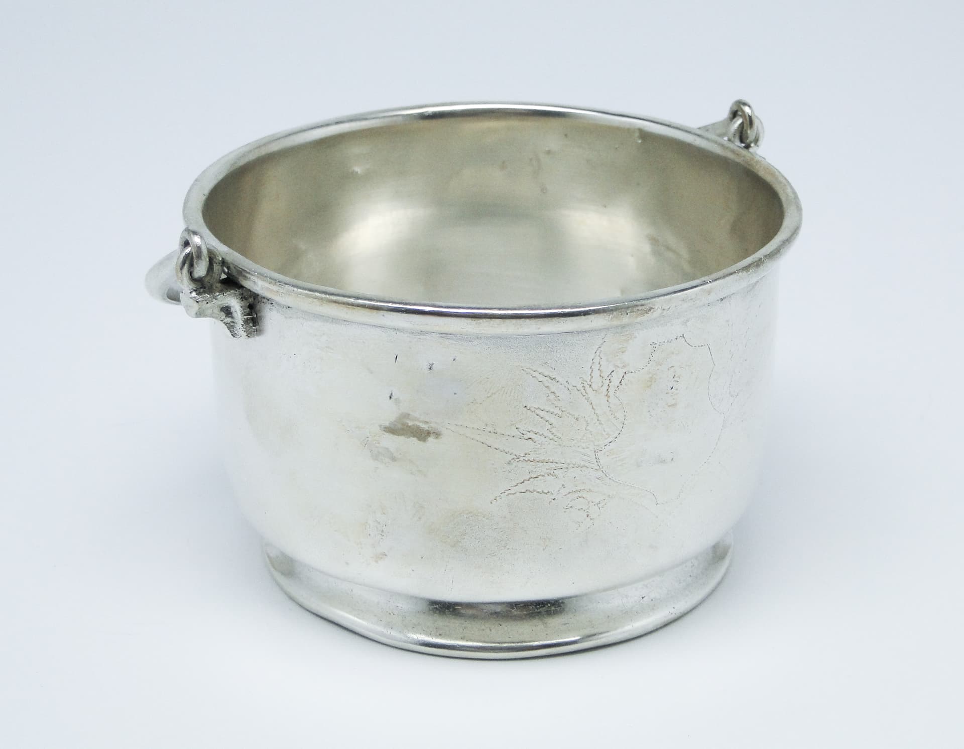 Cukiernica koszyczkowa Industrial, mosiądz srebrzony, Polska, XIX w. - 187285