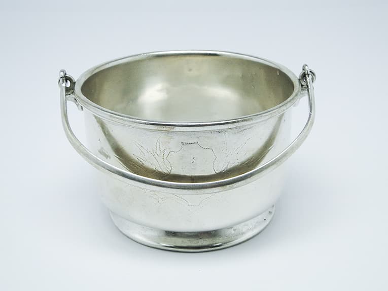 Cukiernica koszyczkowa Industrial, mosiądz srebrzony, Polska, XIX w. - 187283